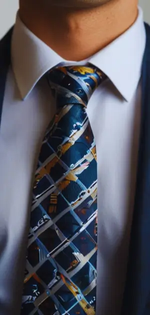 Paisley patterned silk necktie for men’s groomsmen outfits.