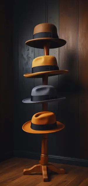Men's riding hat with a satin-lined interior.