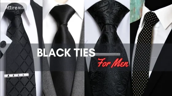 Black ties for men near me showcase plain, textured, paisley, and patterned styles for formal events.