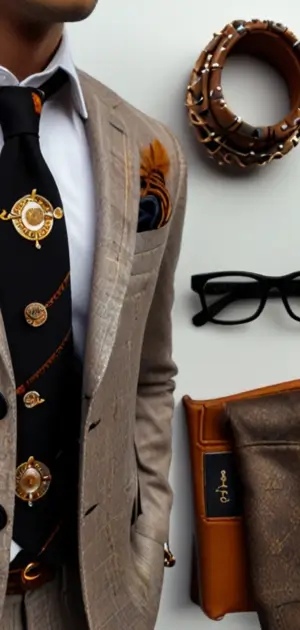 Floral paisley tie on a breathable linen suit for boho style