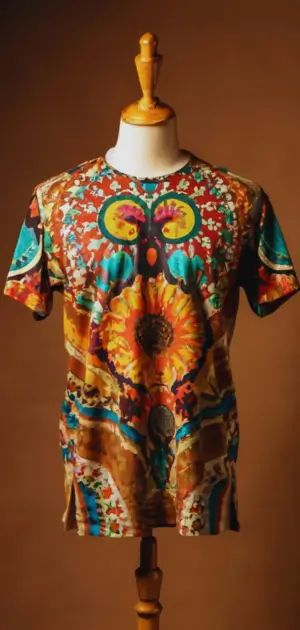 Relaxed-fit men’s bohemian t-shirts with accessories