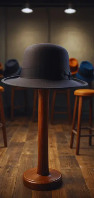 Vintage-inspired fur felt bowler hat.