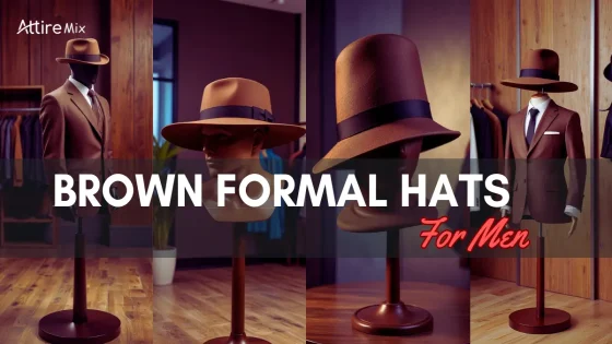 A stylish brown wool felt fedora hat on a display stand