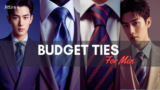 Budget silk ties for men in various colors and patterns