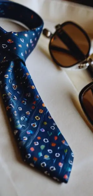 Paisley tie with a crisp dress shirt for men