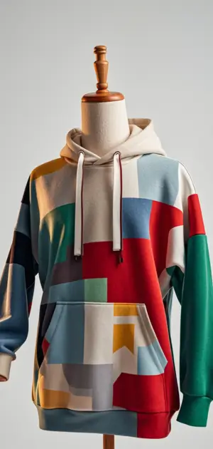Abstract hoodies for men with graffiti prints.