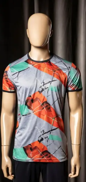 Performance fabrics in men’s workout shirts