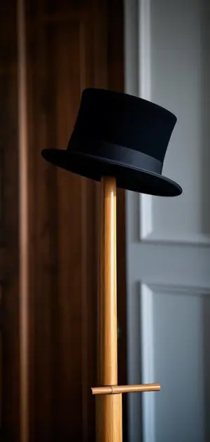 Wide-brimmed felt fedora hat