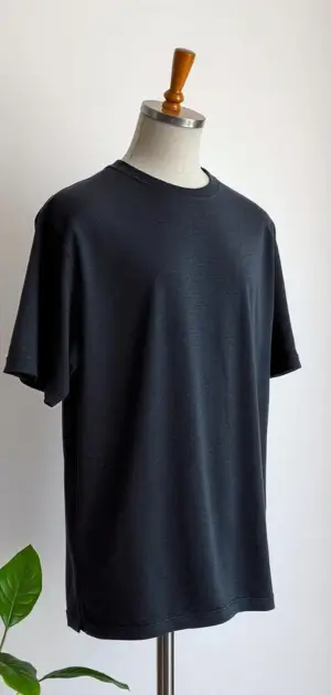 Men’s minimalist organic cotton t-shirts in earthy tones.