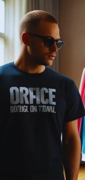 Oversized streetwear t-shirt with urban graphic print for men