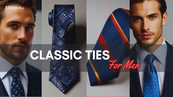 Classic silk tie for men paired with a tailored suit and shirt
