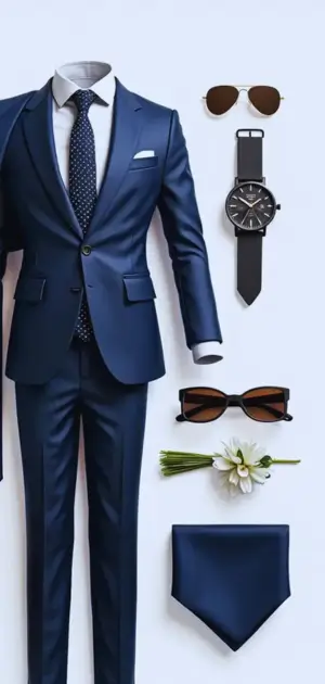Minimalist tie bar and silk tie for men’s formalwear