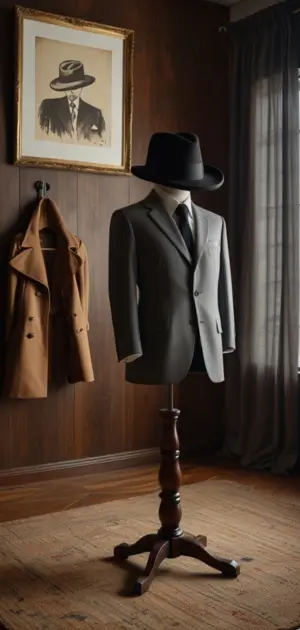 A black felt homburg hat with a curved brim