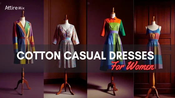 Stylish cotton casual dress for women