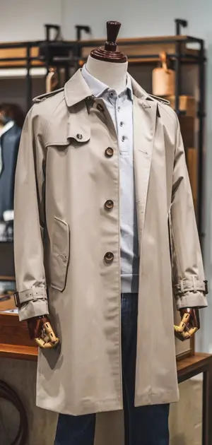 Single-breasted cotton coat with collar