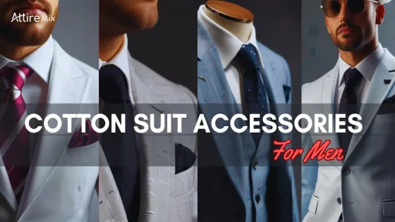 Men’s Cotton Suit Accessories with Stylish Silk Ties and Pocket Squares