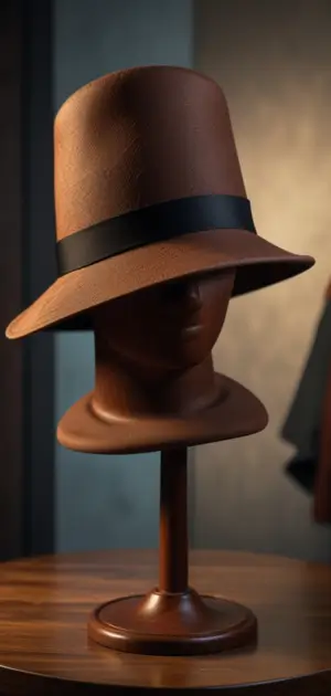 Close-up of a Panama straw hat with a brown ribbon