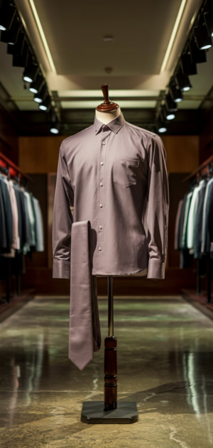 Display of fall formal dress shirts for men in different designs and colors