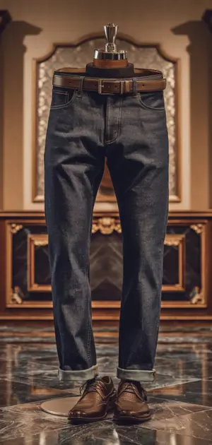 Black jeans with a formal touch paired with leather shoes