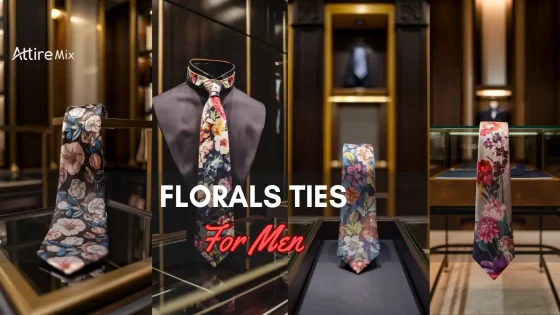 Assortment of Florals Ties For men displayed elegantly