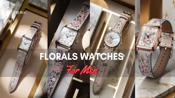 Florals Watches For men collection with elegant leather straps and artistic designs