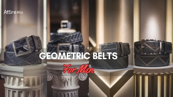 Geometric Belts For men on classic pedestals