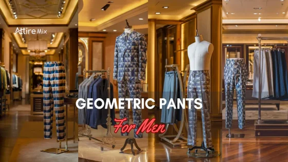 Collection of Geometric Pants For men and suits for men.