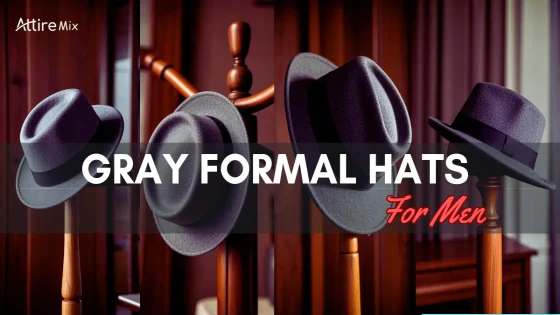 Stylish gray fedora hat for men