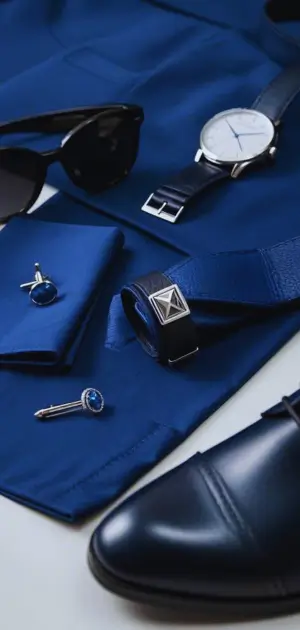 Pocket Square Styling for Blue Suits