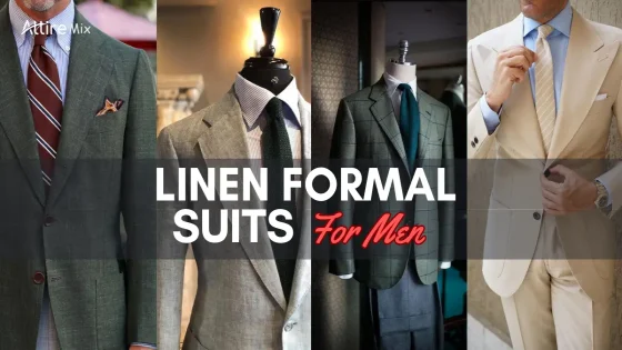 Stylish linen formal suits for men in various colors and designs displayed elegantly linen suits for men.