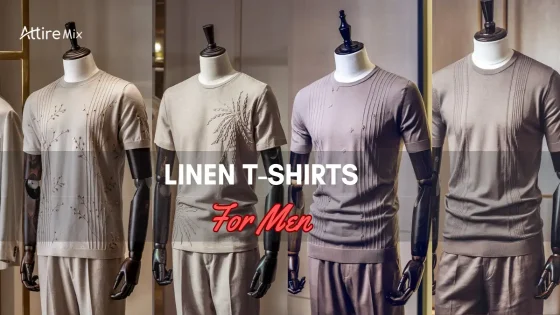 Collection of Linen T-Shirts For men in various neutral tones