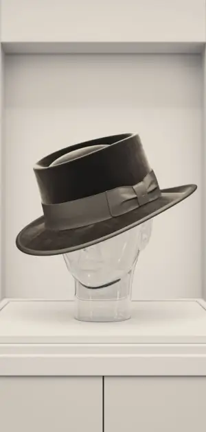 Single luxury formal hat for men showcased