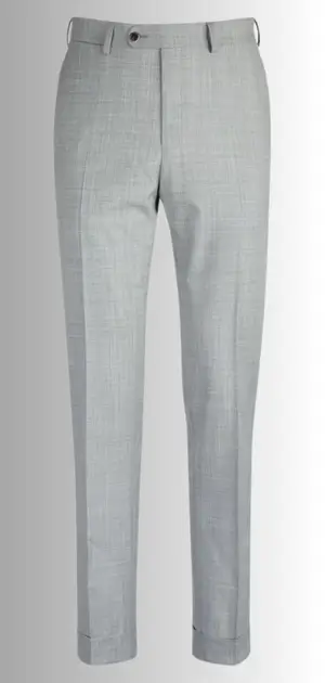 Light gray textured luxury pants