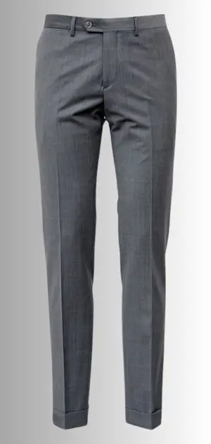 Light gray checked luxury pants