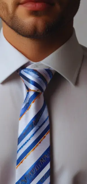 Floral wedding tie with vibrant colors for men.