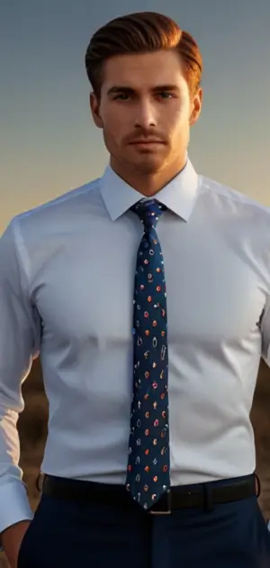 Popular mid-range men’s streetwear ties in plaid and geometric patterns.