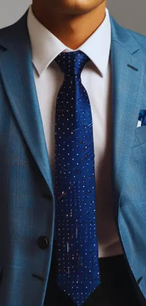 Solid Black Polyester Tie for Formal Events