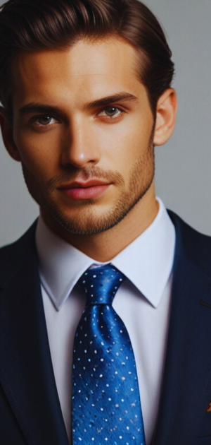 Paisley tie for men displayed with matching accessories