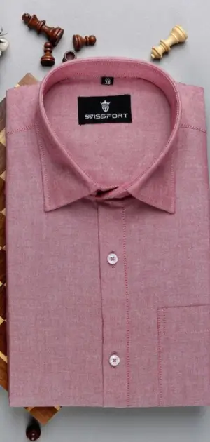 Swissport pink classic formal men's dress shirts perfect for formal occasions.