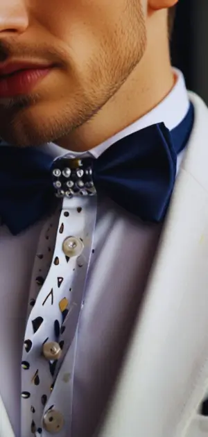 Man steaming a linen suit jacket to remove wrinkles before a formal event