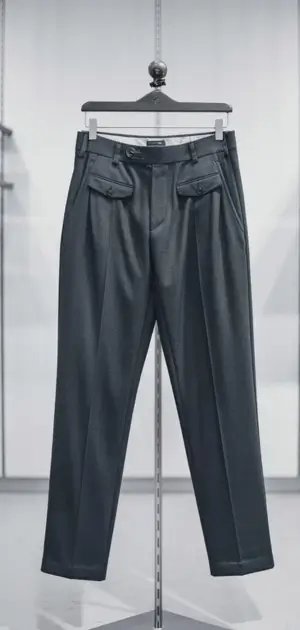 Elegant black trousers with textured design