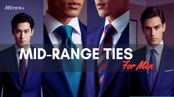 Stylish Mid-Range Ties for Men in Various Patterns