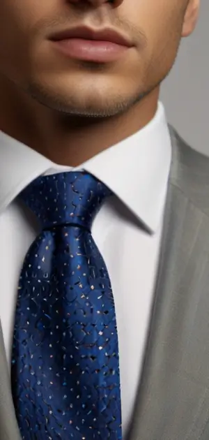 Multicolored silk ties in a retail display rack.