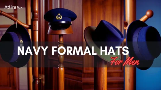Navy formal hats for men with stylish wool finish
