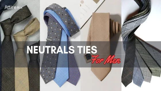 Neutral-colored ties for men, featuring a mix of plain and patterned designs different ways to tie mens ties.