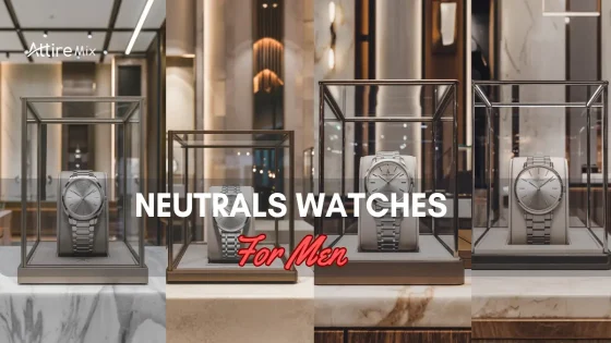 Collection of Neutrals Watches For men with classic silver dials and steel straps