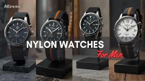 Men’s nylon watches showcasing durable straps, sleek dials, and contemporary styles.