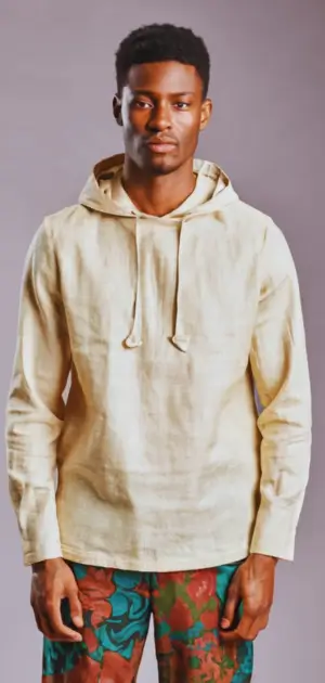 Natural Fabric Linen Hoodies for Men