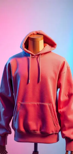 Slim-fit men’s solid rose hoodie