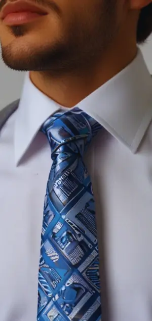 Cyan tie with a classic wedding suit for men.